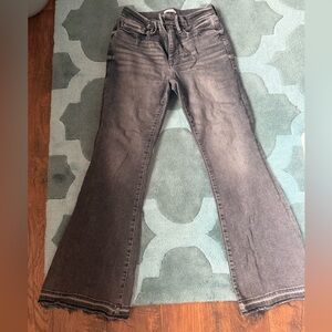 Good American Dark Gray Flare Jeans